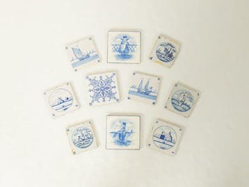 Tegel (10) - 1850-1900 - Antieke Delftsblauwe tegels
