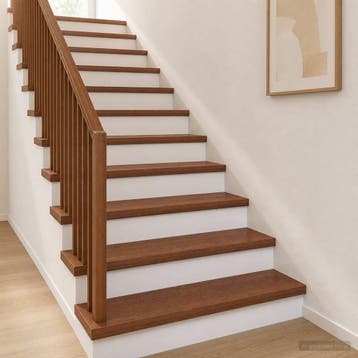 vidaXL Trap Tread 2 st 70 x 30 x 2 cm Donkerbruin Massief, Verzenden, Nieuw