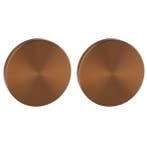 Set van twee blinde plaatjes ø52x6mm Permafix PVD brons, Verzenden, Nieuw