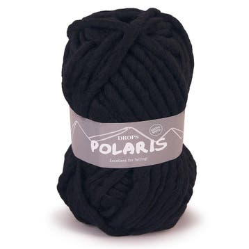 DROPS Polaris Uni Colour - 02 zwart - Wol Garen, Ophalen of Verzenden, Nieuw