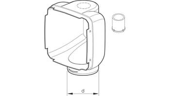 Eberspächer uitstroomkap haaks D2-75mm, Ophalen of Verzenden, Nieuw