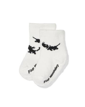 HEMA Takkie babysokken terry - 2 paar gebroken wit, Verzenden, Nieuw