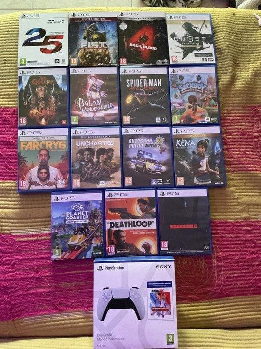 Sony - Playstation 5 - Lote juegos PS5 y mando DualSense -, Spelcomputers en Games, Spelcomputers | Overige Accessoires