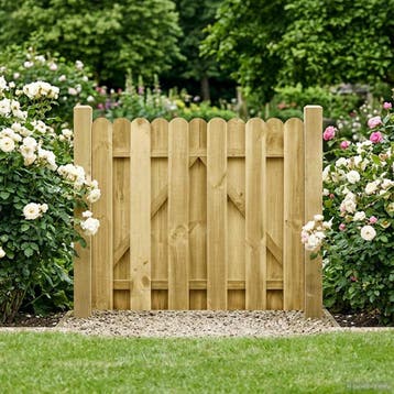 vidaXL Tuinpoort 100 x 100 cm Massief grenenhout Groen, Tuin en Terras, Tuinpoorten, Verzenden, Nieuw