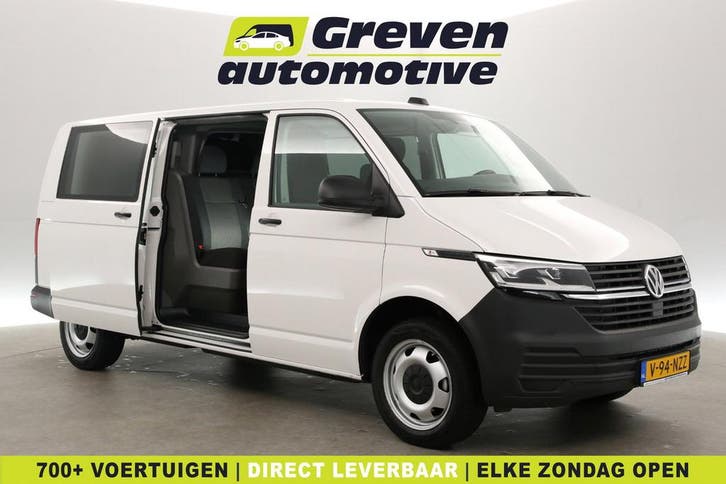 Volkswagen Transporter 2.0 TDI T6.1 150PK L2H1  Dubbele, Auto's, Bestelauto's, Te koop, Handgeschakeld, Diesel, Wit, Volkswagen