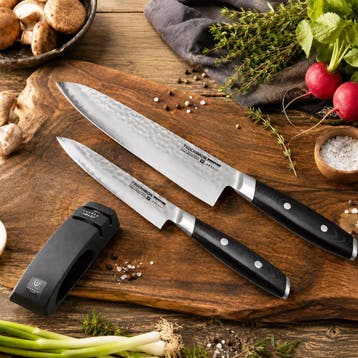 Yaxell Tsuchimon Geschenkset – 3-delig – Messenslijper m, Ophalen of Verzenden, Nieuw, Overige materialen, Bestekset