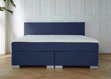 ACTIE! Boxspring Nantes 160 200 Blauw, Huis en Inrichting, Slaapkamer | Boxsprings, 200 cm, Modern, 160 cm, Verzenden