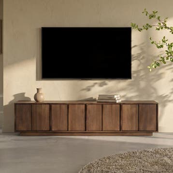 *WOONWINKEL* Japandi Tv-meubel Walnoot 200 Cm, Verzenden, Nieuw