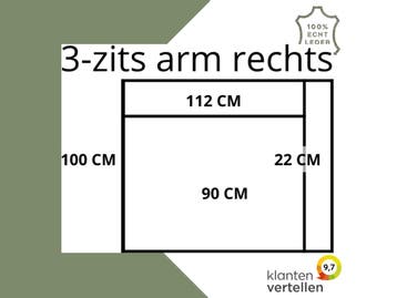 Leren elementenbank Flow- element 1 zits (90) arm rechts, Nieuw, Ophalen of Verzenden, Rechte bank, Modern