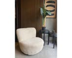 Fauteuil Polar draaibaar - Bouclé wit | Meubelplaats, Ophalen of Verzenden, Nieuw