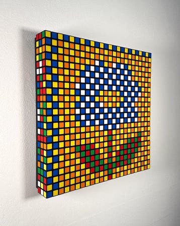 Giovanni Contardi - Rubiks Cube Mosaic - Espalier
