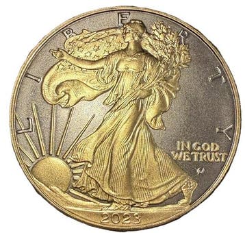 American Eagle 1 oz 2023 (Ruthenium + Gilded), Verzenden, Midden-Amerika, Losse munt, Zilver