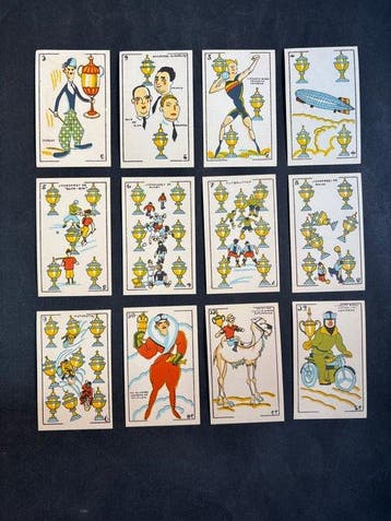 Speelkaarten - Baraja Cómico Artística Deportiva, c1930 -, Antiek en Kunst