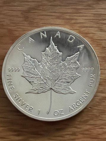 Canada. 5 Dollars 2008, Maple Leaf 1 oz (.999) Silber