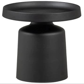 WOOOD Peer Bijzettafel Rond Met Brede Organische Poot Metaal, Nieuw