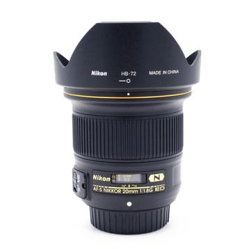 Nikon 20mm F1.8G ED AF-S Nikkor Objectief (Occasion), Ophalen of Verzenden, Zo goed als nieuw, Groothoeklens