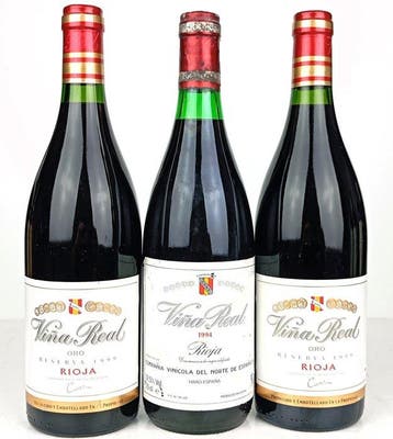 1994 C.V.N.E. Viña Real Crianza & 1999 Viña Real Oro (x2) -, Nieuw