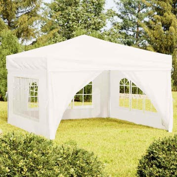 vidaXL Partytent inklapbaar met zijwanden 3x3 m wit, Verzenden, Nieuw, Partytent