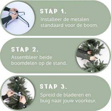 2dekans | PristinePine Volle Kunstkerstboom met sneeuw 210cm, Diversen, Ophalen of Verzenden, Zo goed als nieuw