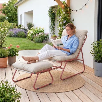 Tuinset Malmö 2-delig terracotta en beige casa.pro, Tuin en Terras, Verzenden, Nieuw