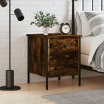 vidaXL Nachtkastje 40x42x50 cm bewerkt hout gerookt, Huis en Inrichting, Slaapkamer | Nachtkastjes, Minder dan 45 cm, Verzenden