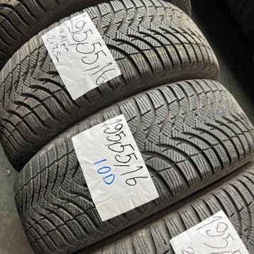 2 x Michelin Alpin 195-55-16 Winterbanden 7,5mm, Gebruikt, 16 inch, Band(en), Personenwagen