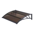 [en.casa] Deurluifel Mellerud afdak 120x80 cm zwart en bruin, Verzenden, Nieuw