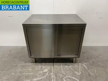 RVS Profinox Werkkast 2 Schuifdeuren 100 x 70 x 87 cm Horeca, Ophalen of Verzenden, Gebruikt