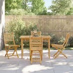 vidaXL 5-delige Tuinset bamboe, Verzenden, Nieuw, Hout, Tuinset