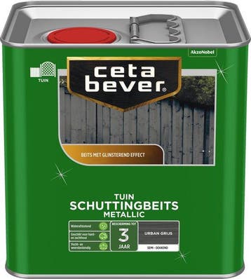 Cetabever Schuttingbeits Metallic- Urban Grijs Urban Grijs, Nieuw, Beits, Grijs, Verzenden