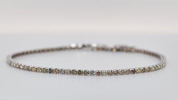 Zonder minimumprijs - Armband - 14 karaat Witgoud - 1.60ct., Nieuw