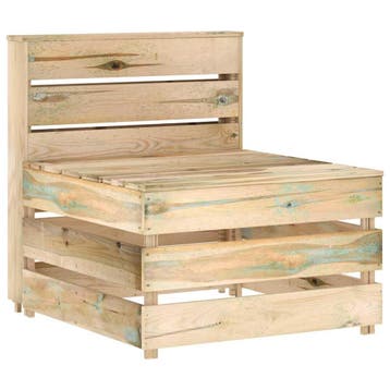 vidaXL Tuinmiddenbank pallet geïmpregneerd grenenhout, Verzenden, Nieuw
