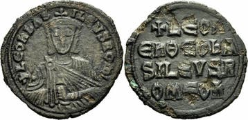 886-912 Byzanz Leo Vi der Weise Follis Constantinopolis K..., Verzenden