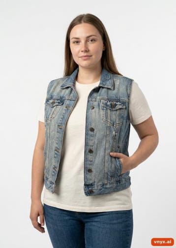 Denim Co. Spijkervesten Dames maat M Blauw Vintage, Ophalen of Verzenden, Nieuw