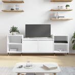 vidaXL Tv-meubel 160x35x55 cm bewerkt hout wit, Verzenden, 150 tot 200 cm, Nieuw, Minder dan 100 cm