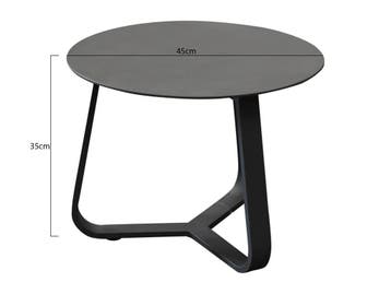 Pula lounge tuintafel 45xH35 cm rond antraciet, Tuin en Terras, Tuintafels, Ophalen of Verzenden, Nieuw, Aluminium