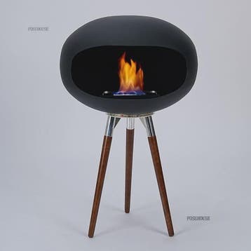 Moderne Design Bio-ethanol Haard op Houten Poten - Stijlvoll, Verzenden, Nieuw