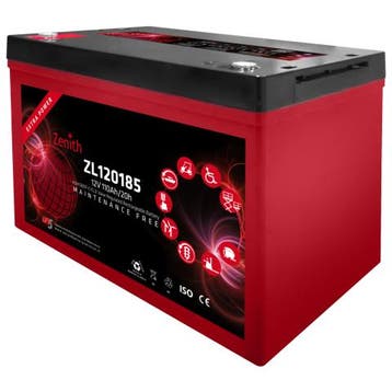 Zenith AGM Deep Cycle accu | ZL120185 | 12V 105Ah, Ophalen of Verzenden, Nieuw