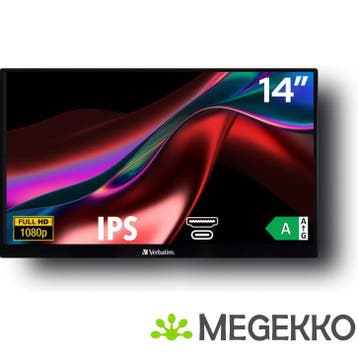 Verbatim PM-14 14  Full HD Portable IPS Monitor, Computers en Software, Monitoren, Verzenden, Nieuw, Verbatim