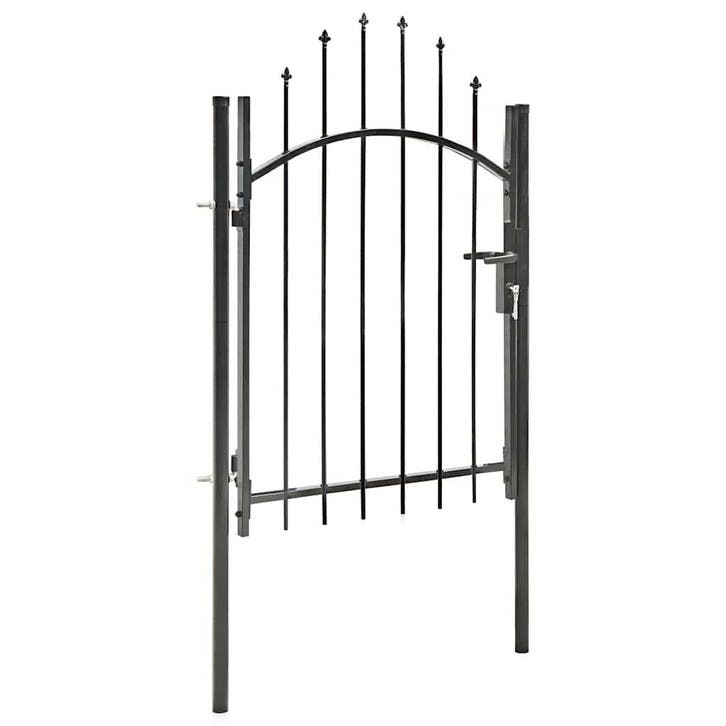 vidaXL Tuinpoort Woerden staal 1x1,25 m zwart, Tuin en Terras, Tuinpoorten, Nieuw, Verzenden