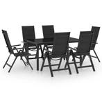 vidaXL 7-delige Tuinset aluminium antracietkleurig, Tuin en Terras, Tuinsets en Loungesets, Verzenden, 6 zitplaatsen, Tuinset
