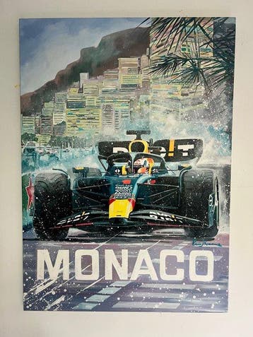Eric Jan Kremer - Max Verstappen victory Monaco 2023, Verzamelen, Automerken, Motoren en Formule 1, Nieuw