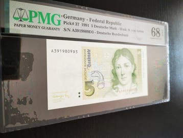 Duitsland. - 5 Deutsche Mark - 1991 - Pick 37 (Zonder