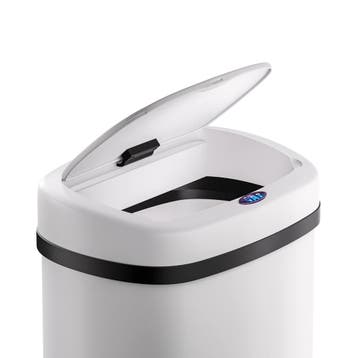 Sensor afvalbak Wit roestvrij staal 40L (Huishouden), Verzenden, Nieuw
