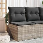 vidaXL Tuinstoel zonder armleuning met kussens poly rattan, Verzenden, Nieuw, Rotan