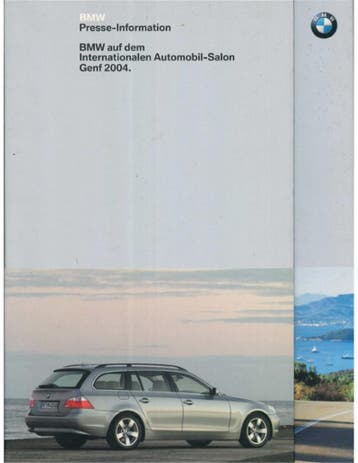 2004 BMW GENÈVE HARDCOVER PERSMAP DUITS, Nieuw, BMW, Author