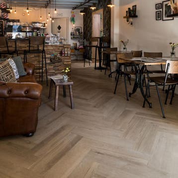 Plak pvc Visgraat  |  Luxury Floors Visgraat XL Macchiato, Ophalen, Nieuw