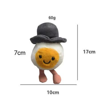 Schattig bruidspaar in de vorm van 2 pluche eitjes, Verzenden, Nieuw, Overige typen