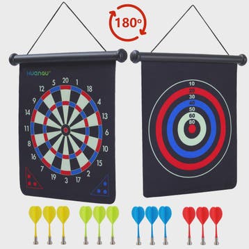 Dubbelzijdig Magnetisch Dartbord 15 Inch met 12 Darts & Haak, Verzenden, Nieuw