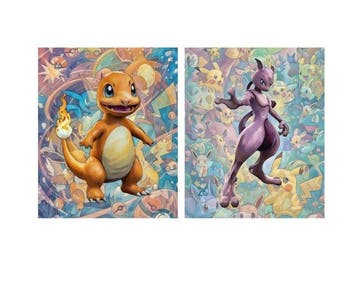 Raffaele De Leo - Charmander - Mewtwo - Edizione limitata, Nieuw